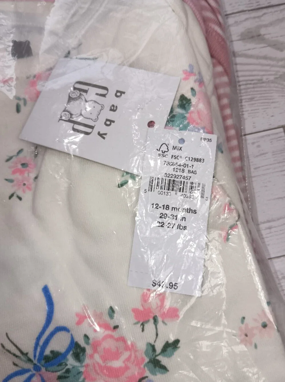 Baby Gap Girl's First Favorites 3-Pack Organic Cotton Bodysuit Sz 3-6 M, 12-18 M